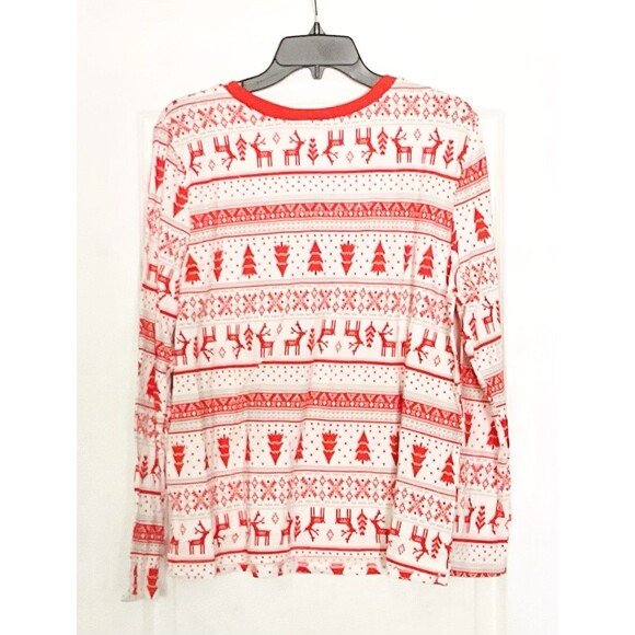 Women's Jammies For Your Families Candy Cane Fairisle Pajama Top & Jogger L, NWT - Picture 4 of 9